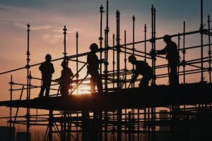 Pracownicy na budowie